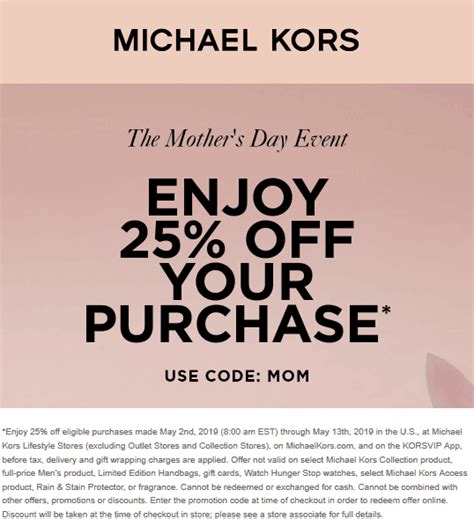 what is the promo code for michael kors